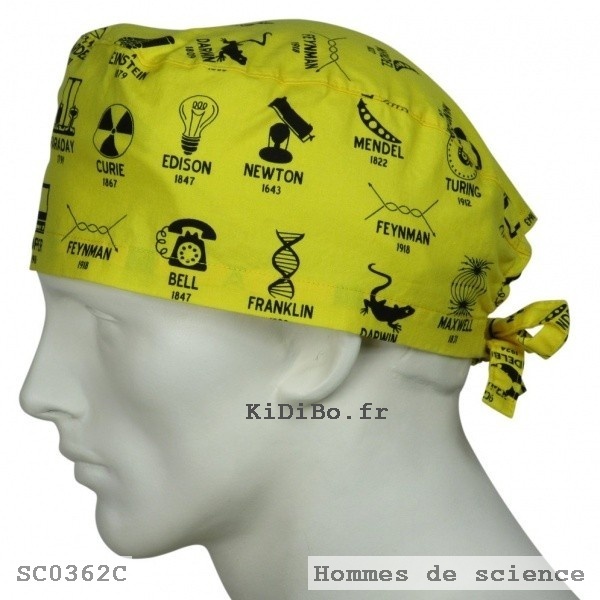 Calots de bloc operatoire Hommes de science de chez KiDiBo